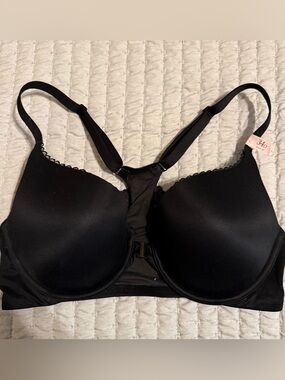 Victoria's Secret Black Racerback Bra Front Closure 34D